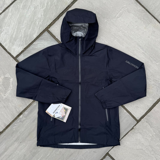 Salomon Outline 2.5L Gore-Tex Jacket - Deep Black - Multiple Sizes - Brand New