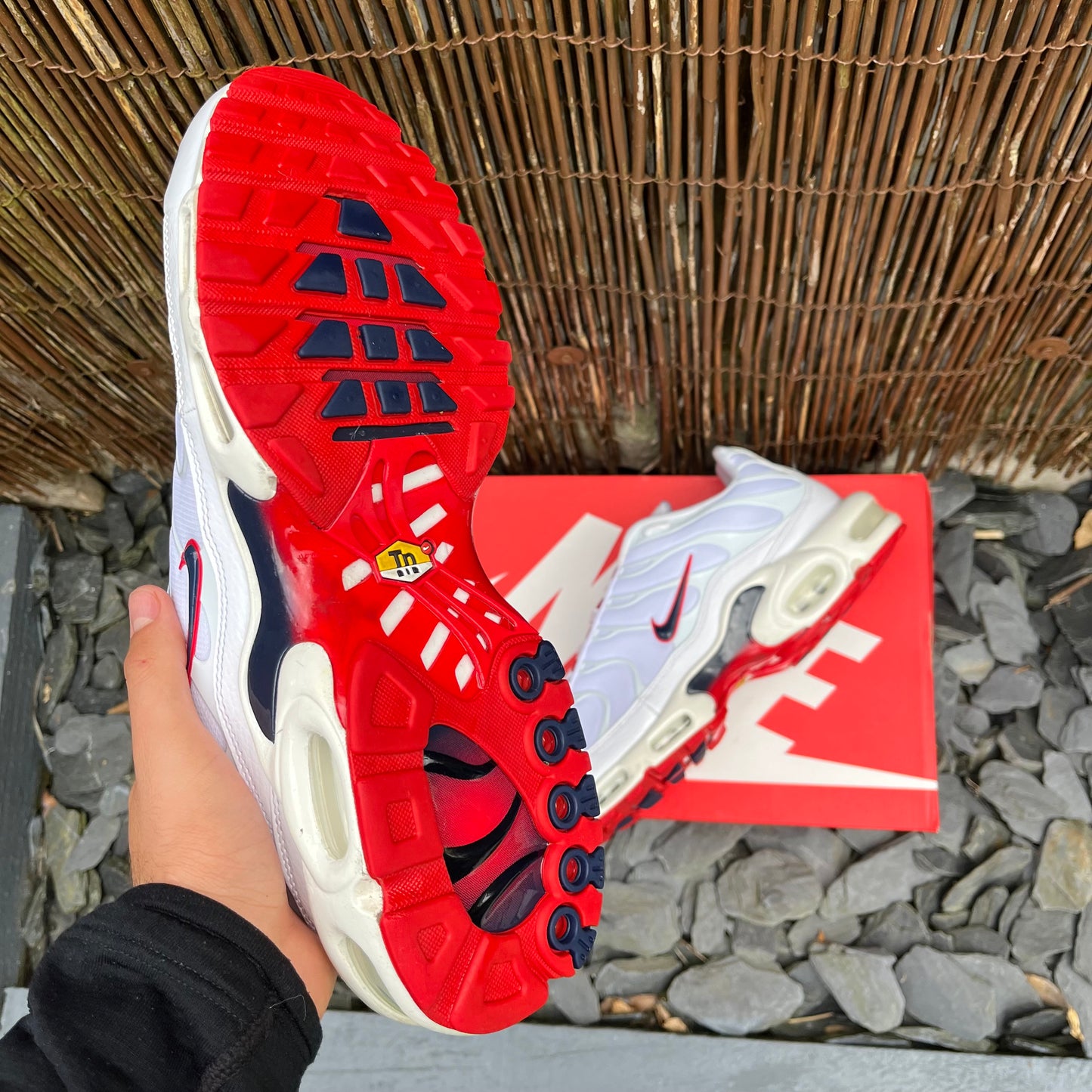 Nike Air Max Plus TN White / University Red UK12