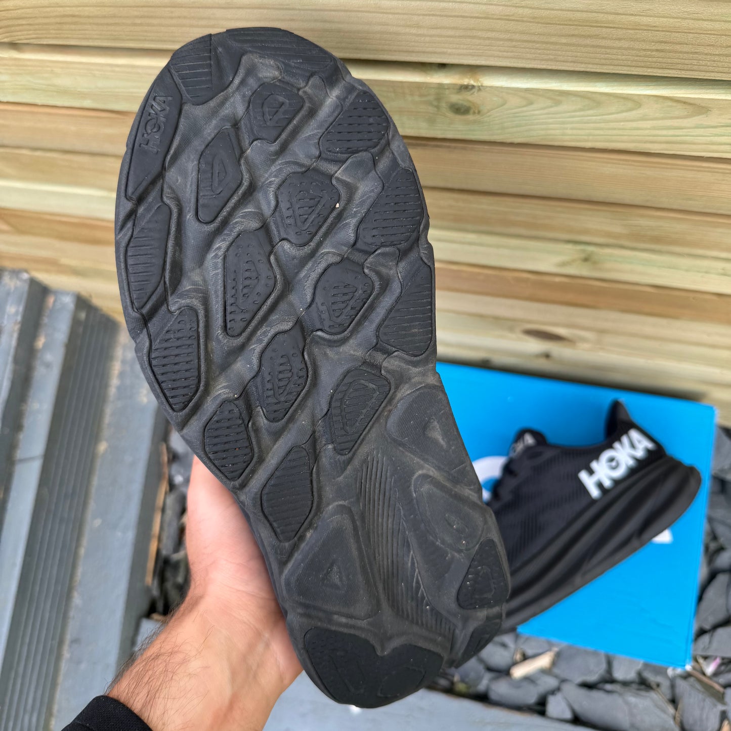 Hoka Clifton 9 Gore-Tex - Black Reflect - UK10.5