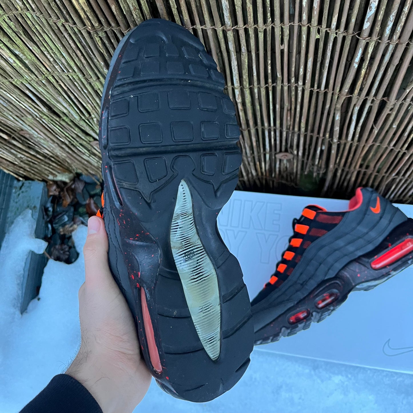 Nike Air Max 95 ID “Nike By You” 3M Reflective - Black / Orange - UK8.5
