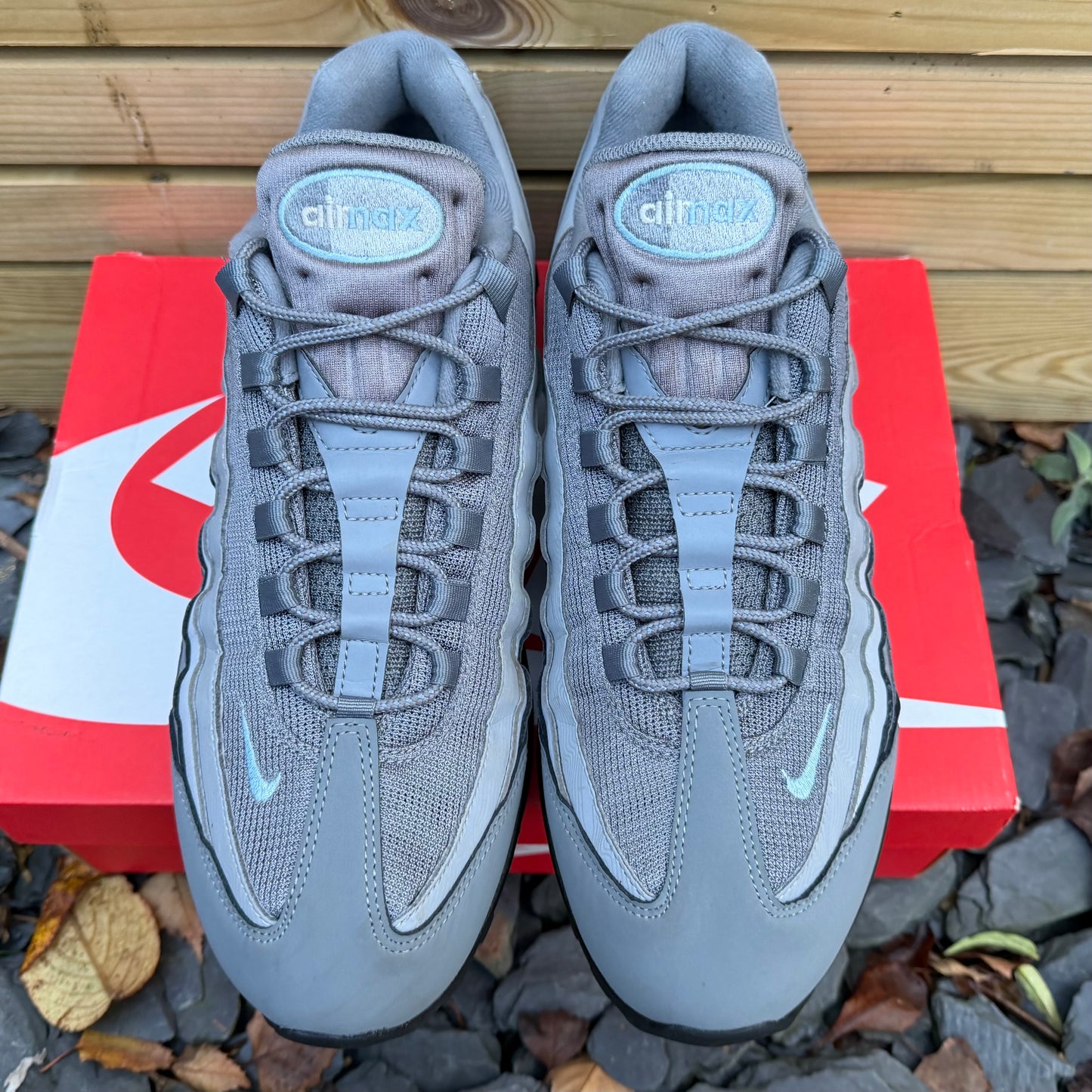 Nike Air Max 95 OG Big Bubble - Cool Grey / Psychic Blue - UK11