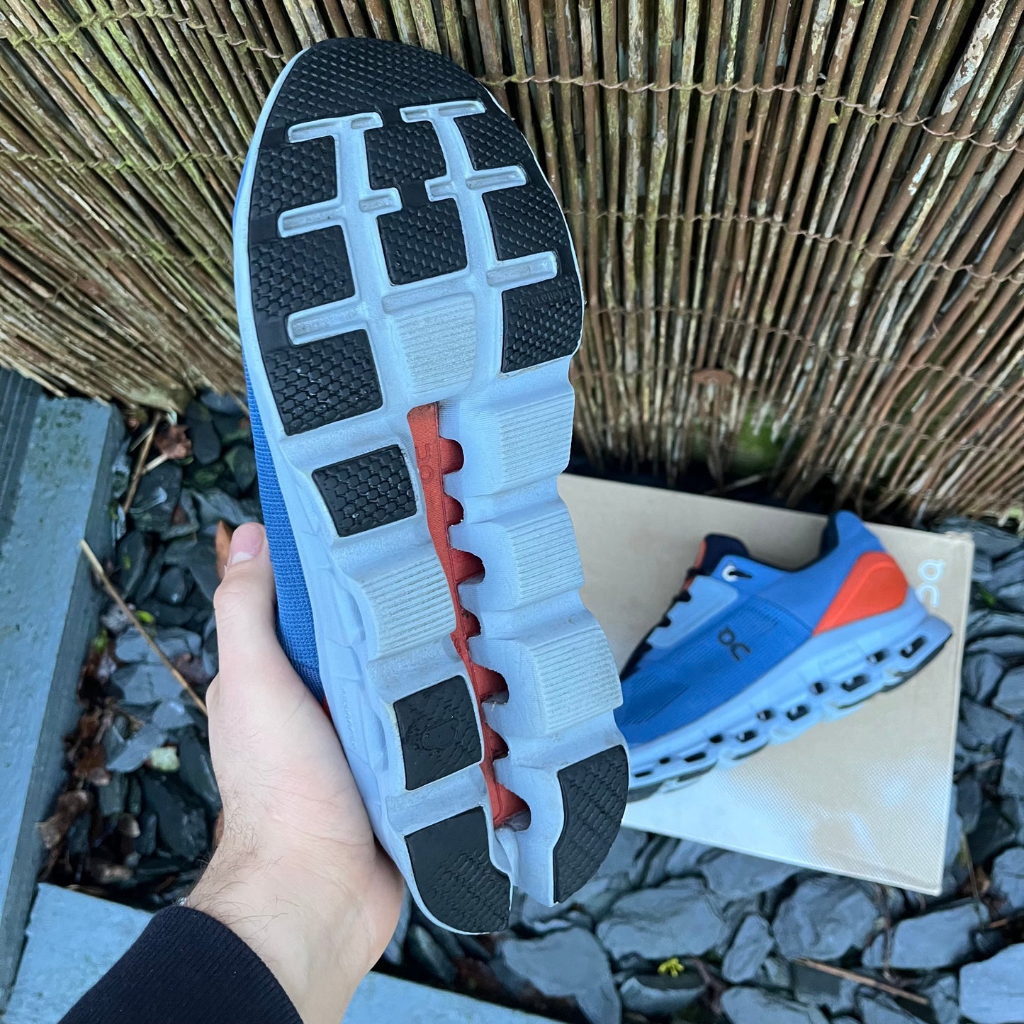 On Running CloudStratus 2 - Lake Blue / Orange Flare - UK8.5