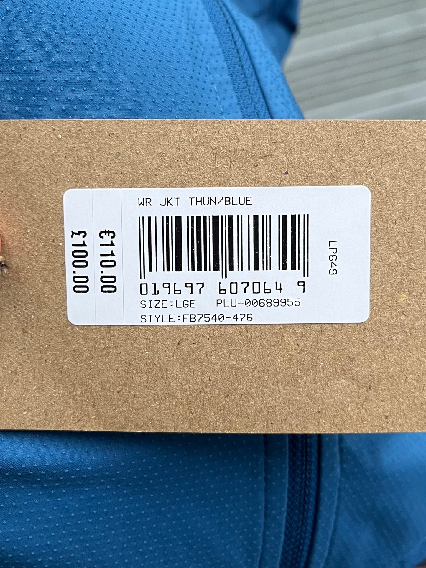 Nike Windrunner Packable Jacket - Thunder Blue - Large