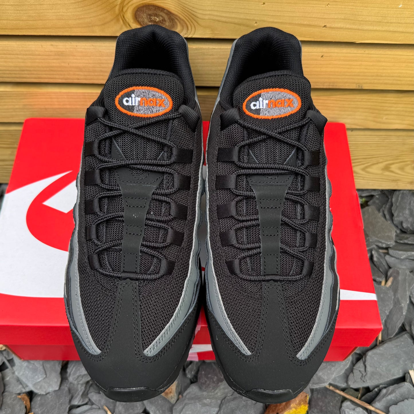 Nike Air Max 95 - Black / Safety Orange - Multiple Sizes - Brand New