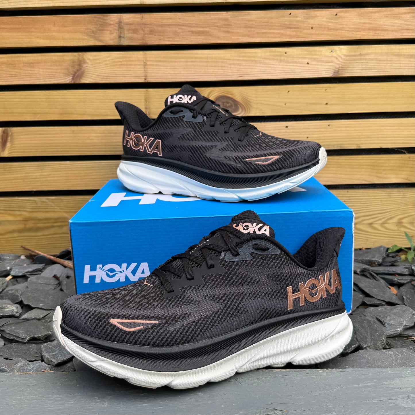 Hoka Clifton 9 - Black / Copper - UK8