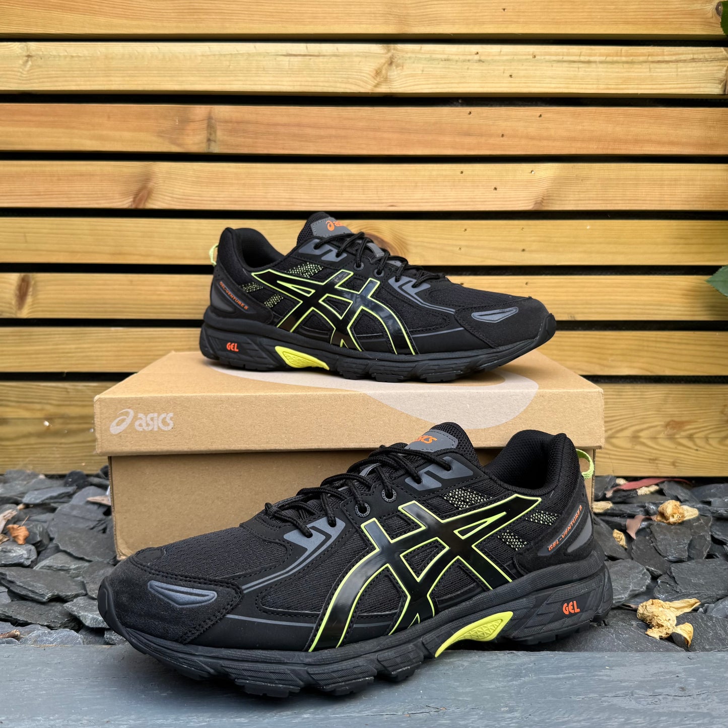 Asics Gel-Venture 6 - Black / Lime - UK11