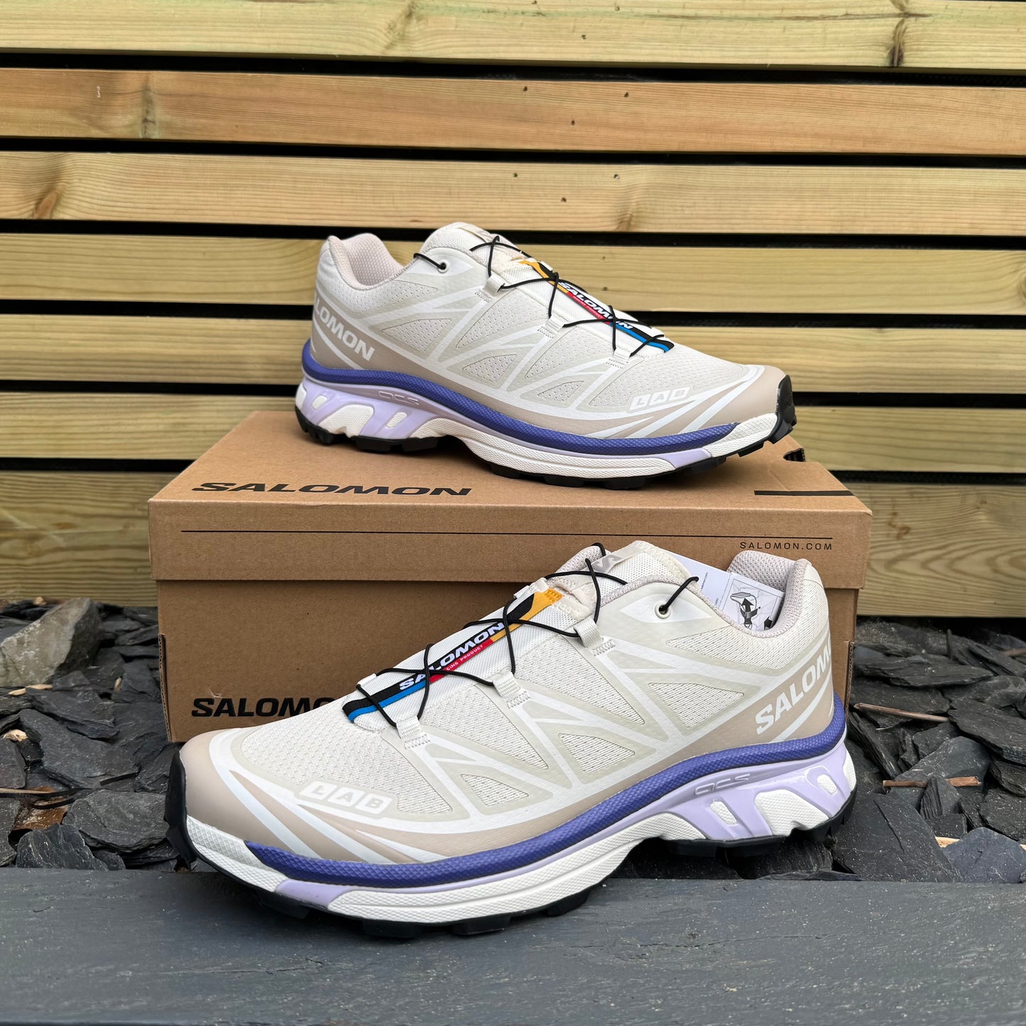 Salomon XT-6 - Almond Milk / Silver Cloud / Liberty - UK10.5 - Brand New