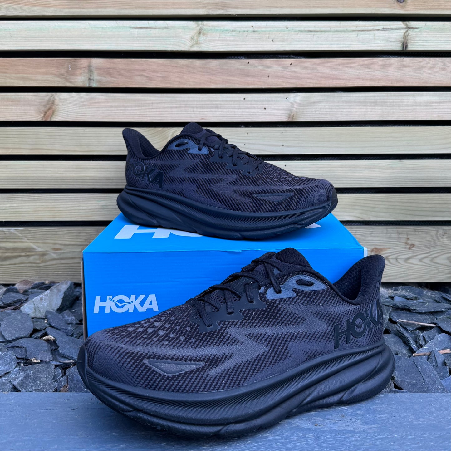 Hoka Clifton 9 - Triple Black - UK11.5