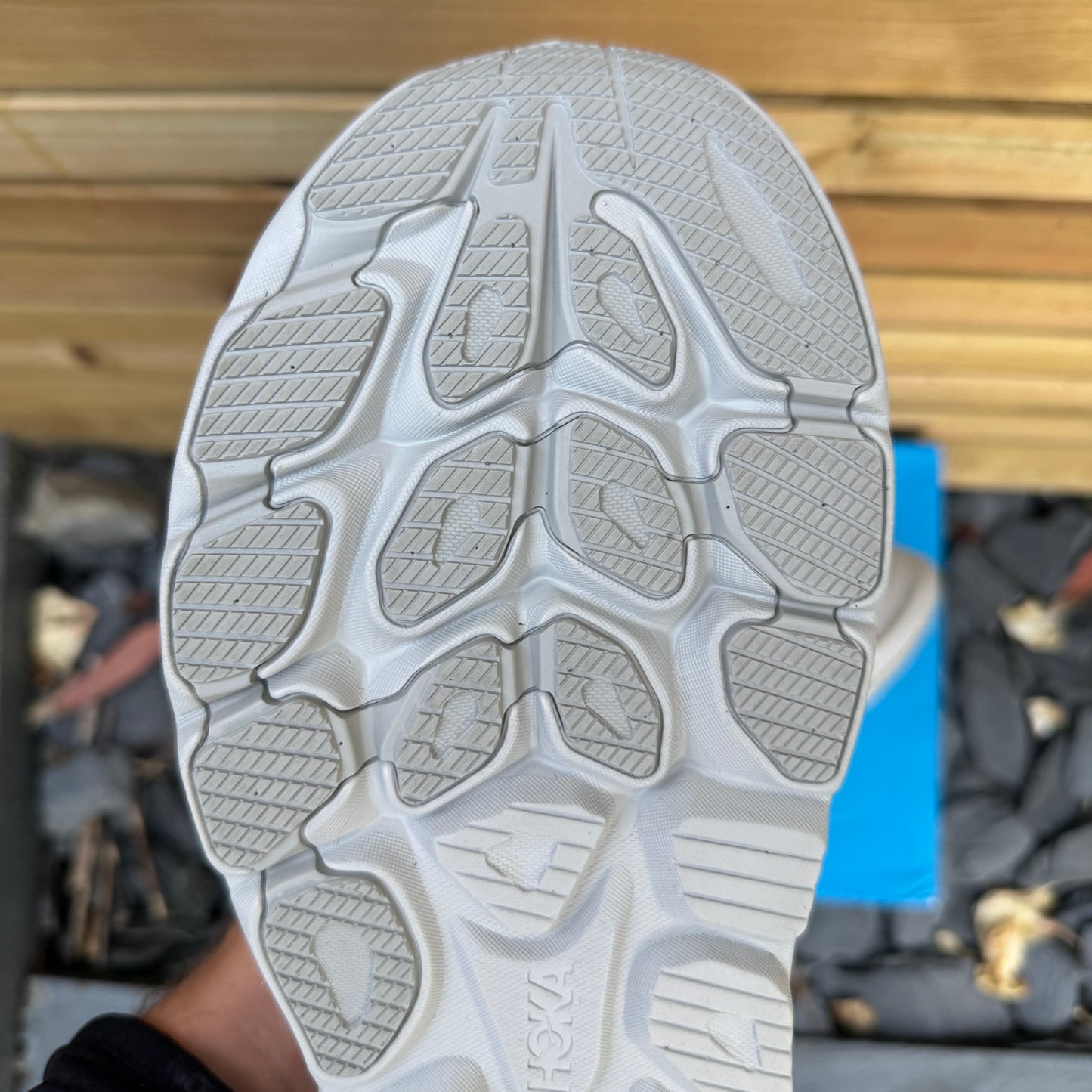 Hoka Clifton 10 - White / Glacier Blue - UK9