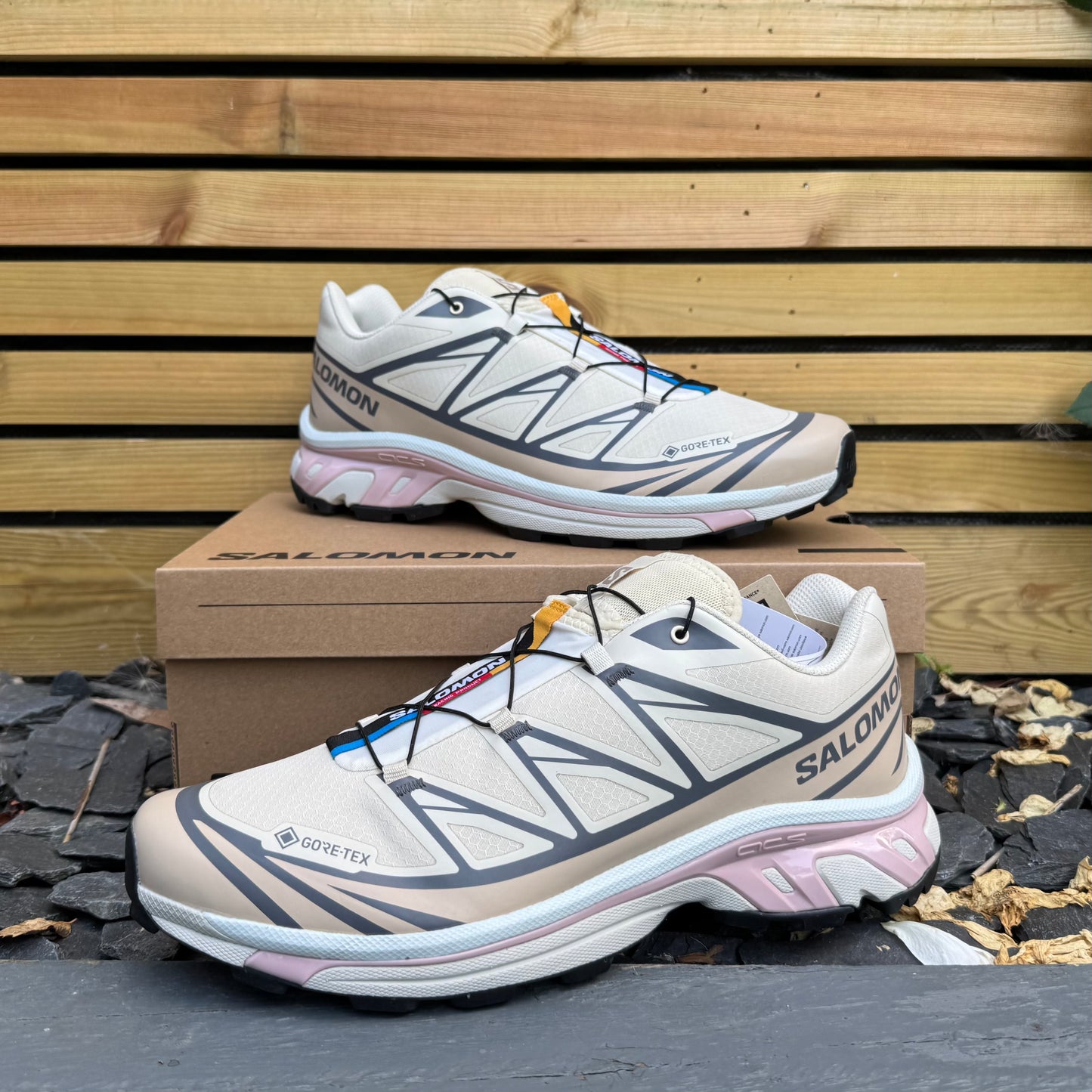 Salomon XT-6 Gore-Tex - Almond Milk / Feather Grey / Pale Mauve - UK11.5 - Brand New
