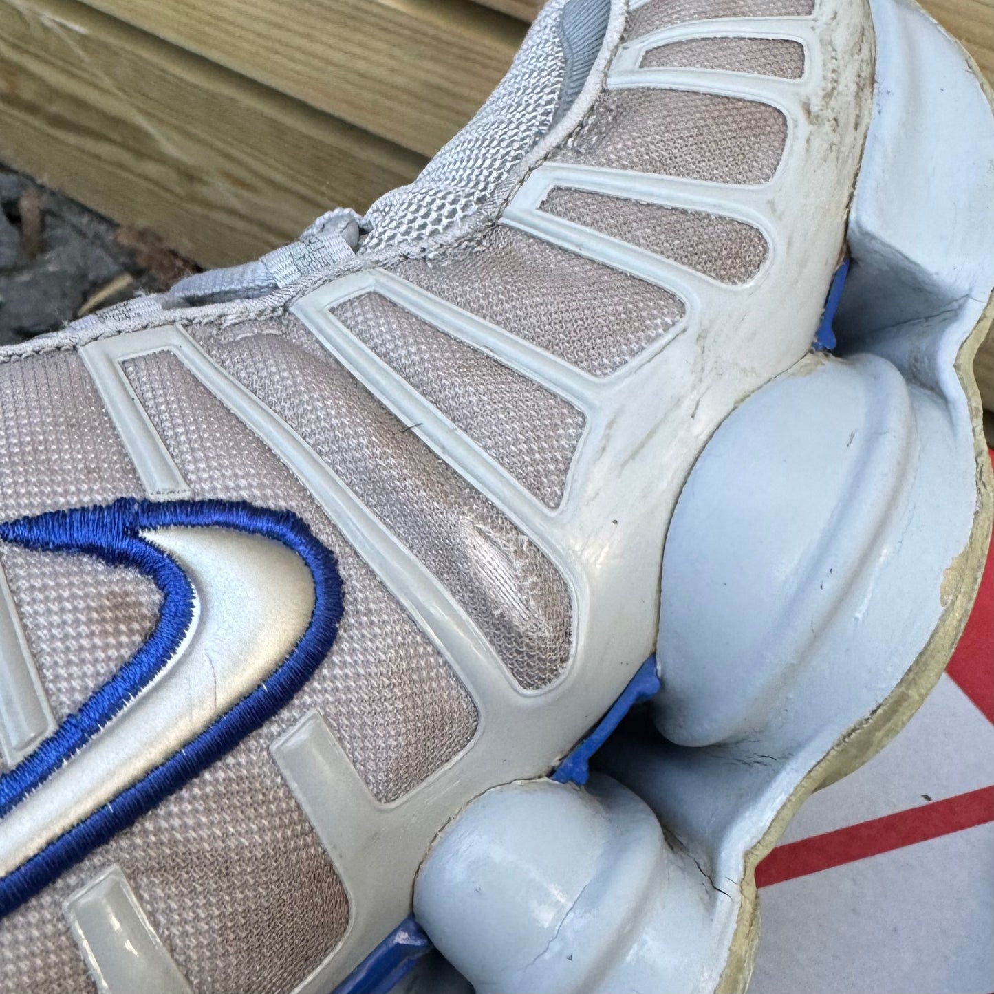 Nike Shox TL - Wolf Grey / Metallic Silver / Blue - UK8