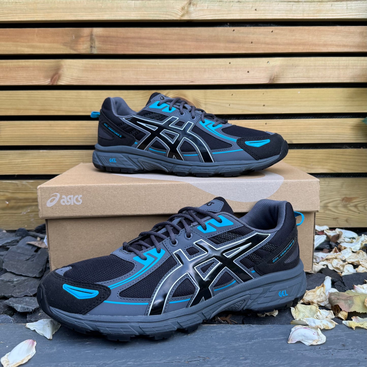 Asics Gel-Venture 6 - Black / Carrier Grey / Blue - UK10