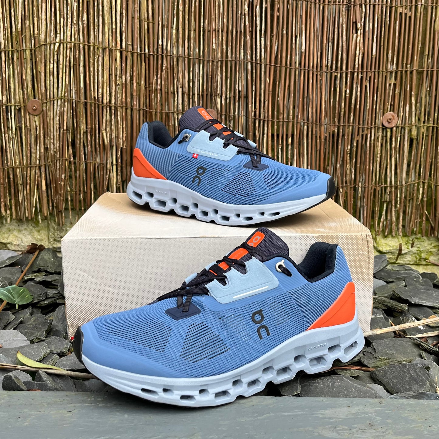 On Running CloudStratus 2 - Lake Blue / Orange Flare - UK9.5
