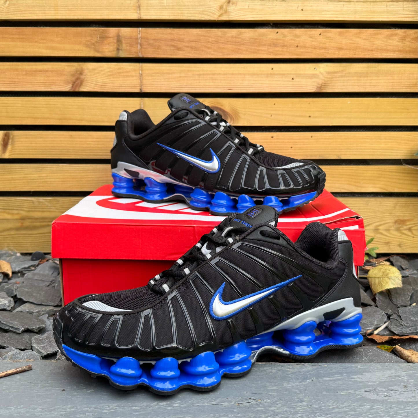 Nike Shox TL - Black / Metallic Silver / Racer Blue - UK10.5 - Brand New