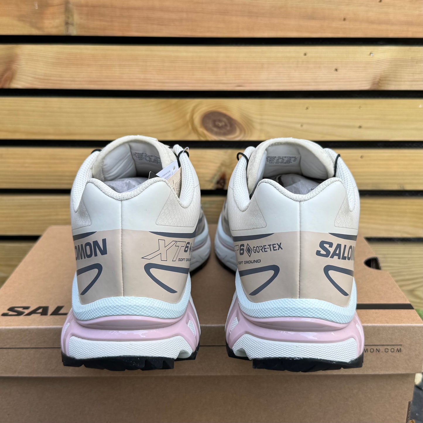 Salomon XT-6 Gore-Tex - Almond Milk / Feather Grey / Pale Mauve - UK11.5 - Brand New