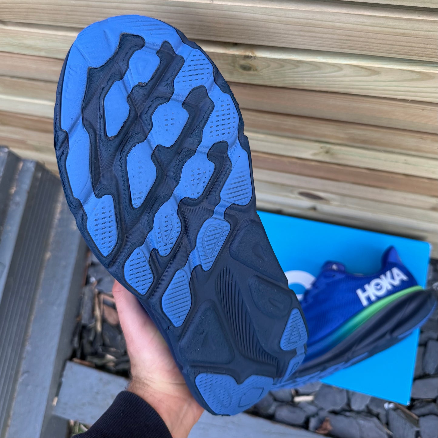 Hoka Clifton 9 Gore-Tex - Dazzling Blue / Evening Sky - UK11.5