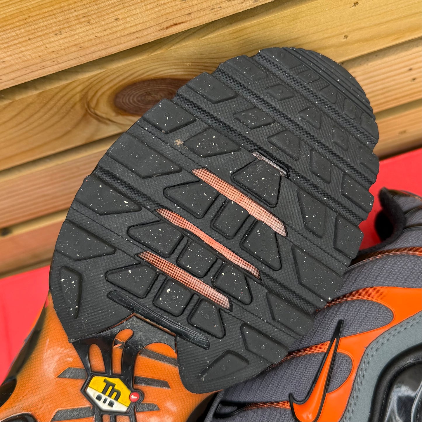Nike Air Max Plus TN - Iron Grey / Safety Orange - UK7.5