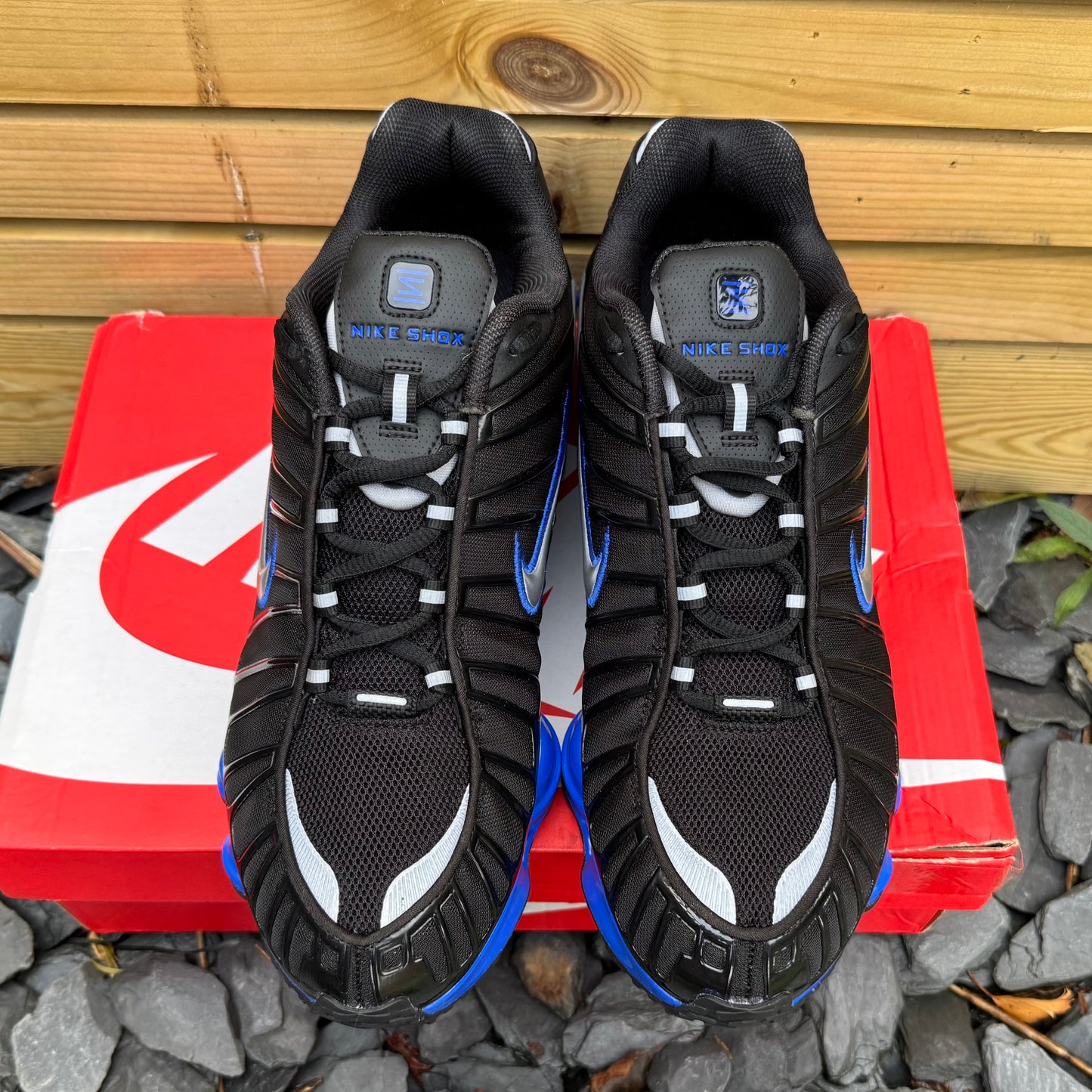 Nike Shox TL - Black / Metallic Silver / Racer Blue - UK10.5 - Brand New