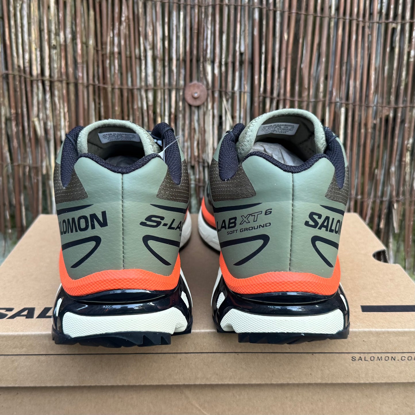 Salomon XT-6 - Deep Lichen Green / Black / Red Orange - UK10 - Brand New