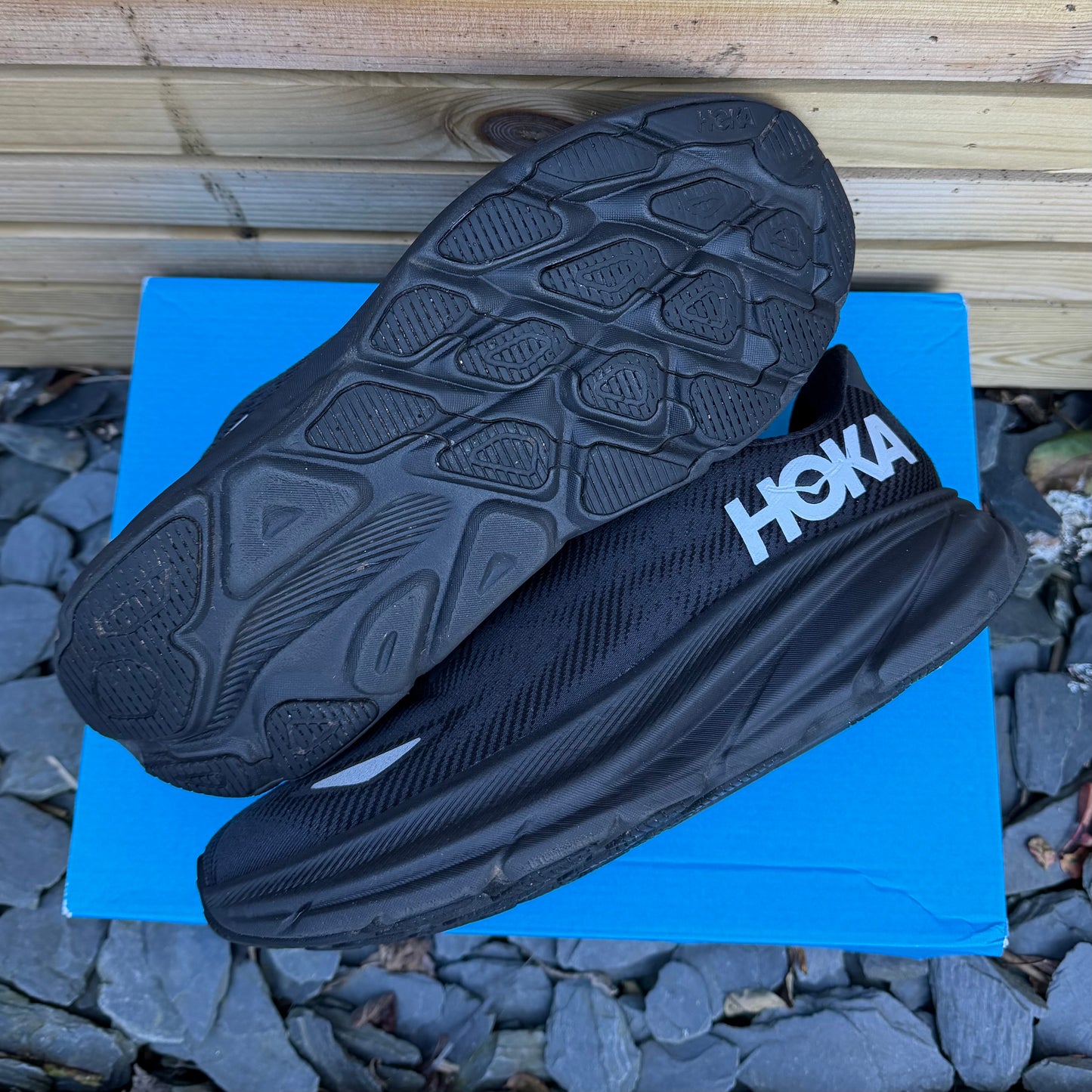 Hoka Clifton 9 Gore-Tex - Black Reflect - UK9.5