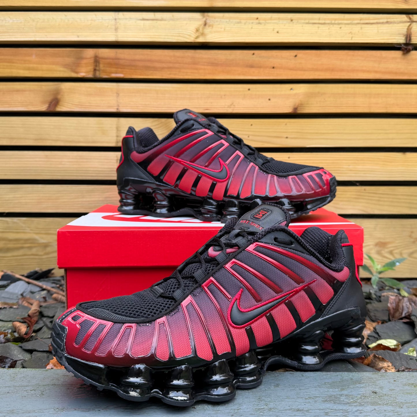 Nike Shox TL - Black / University Red - UK10.5