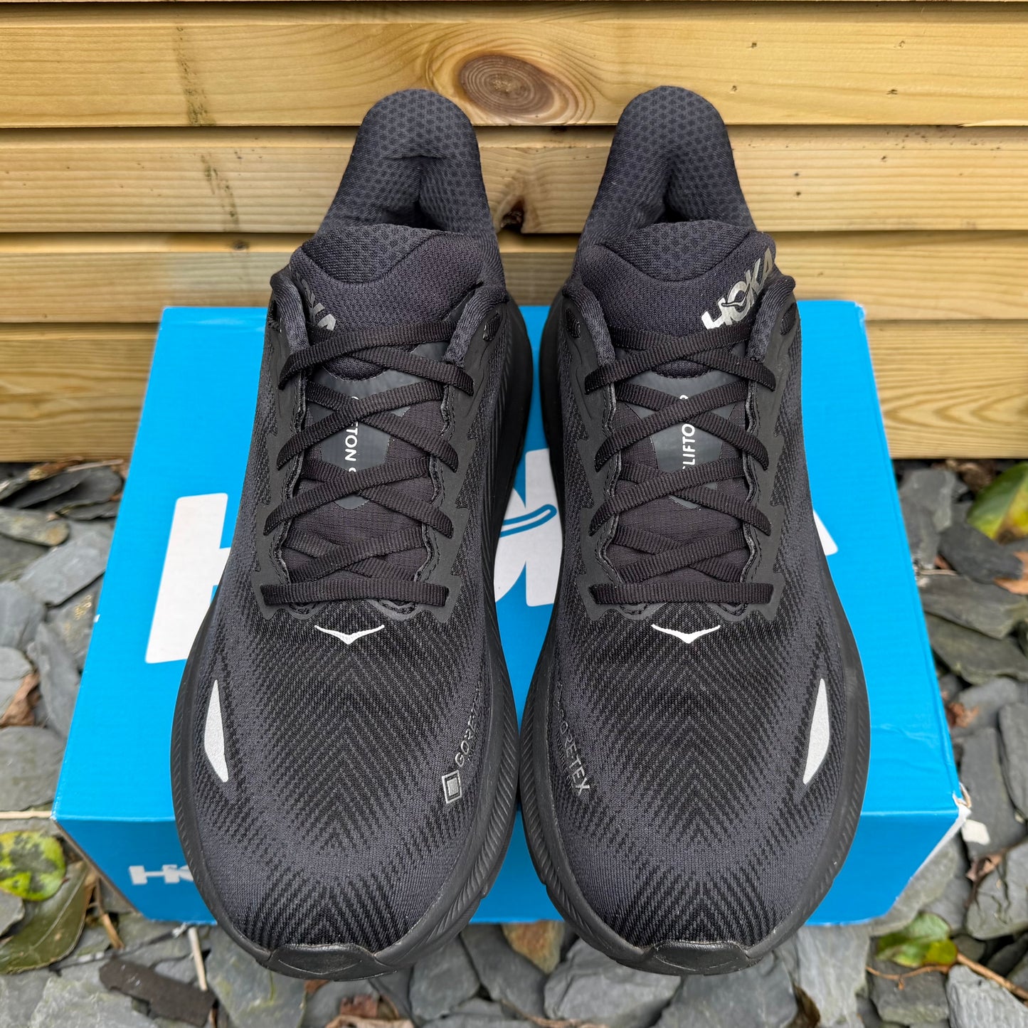 Hoka Clifton 9 Gore-Tex - Black Reflect - UK10.5