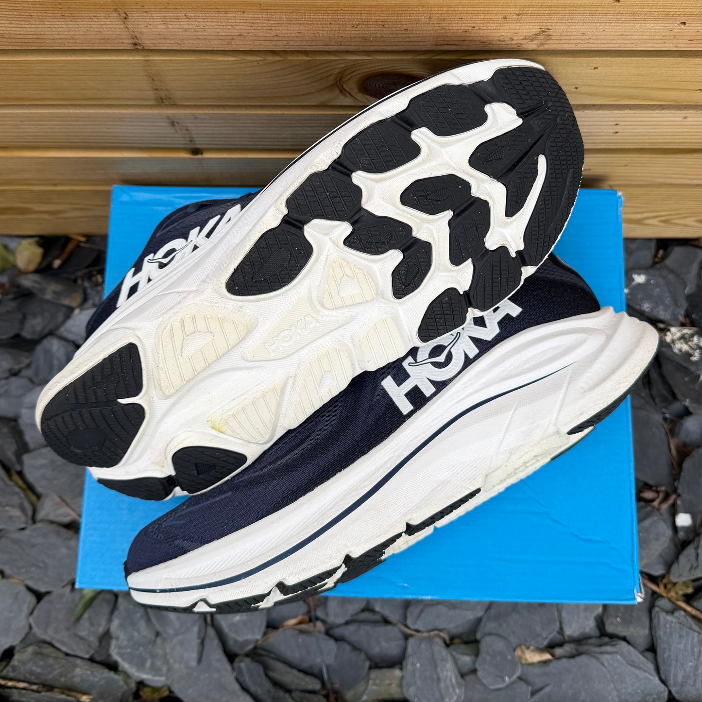 Hoka Clifton 10 - Navy / White - UK9.5