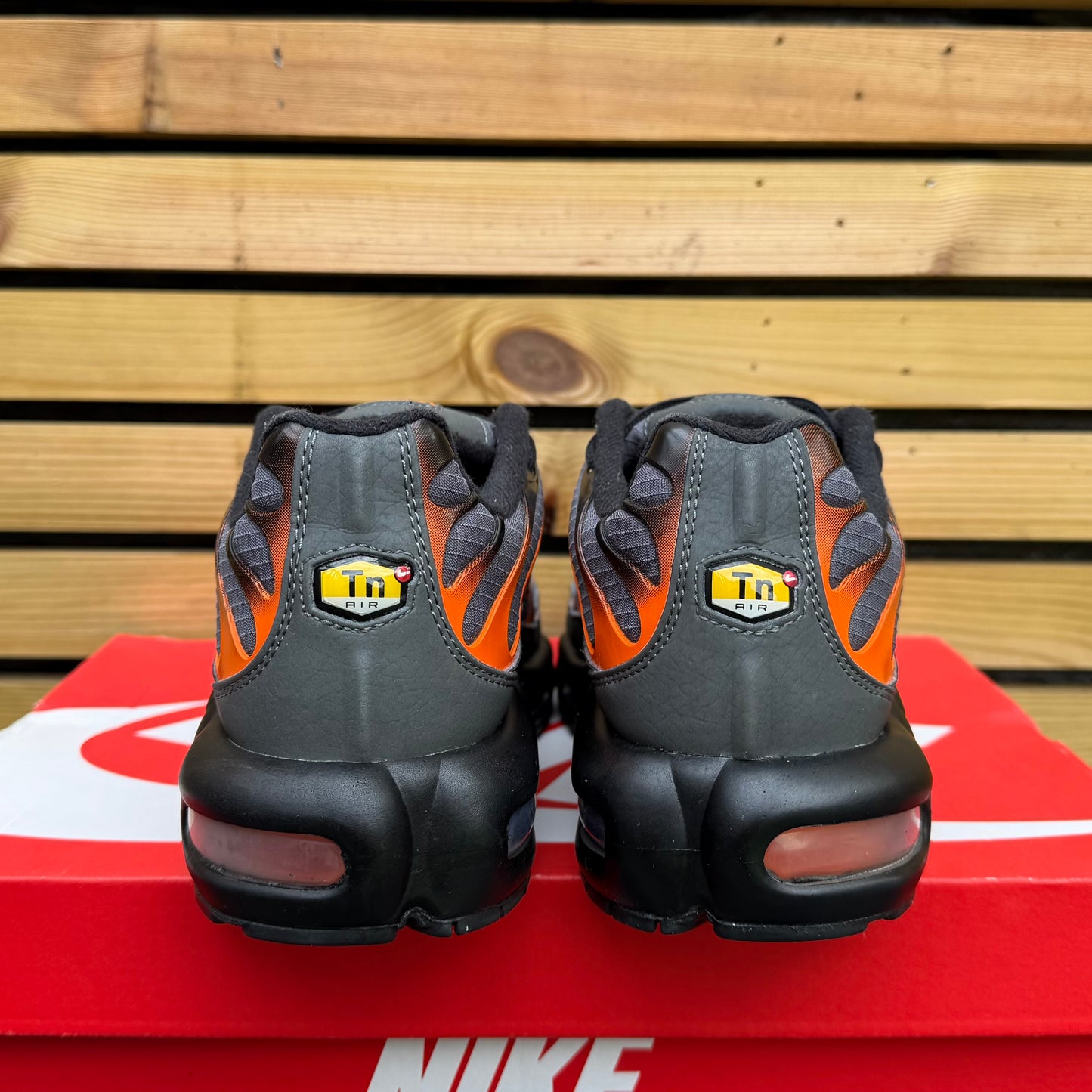Nike Air Max Plus TN - Iron Grey / Safety Orange - UK7.5