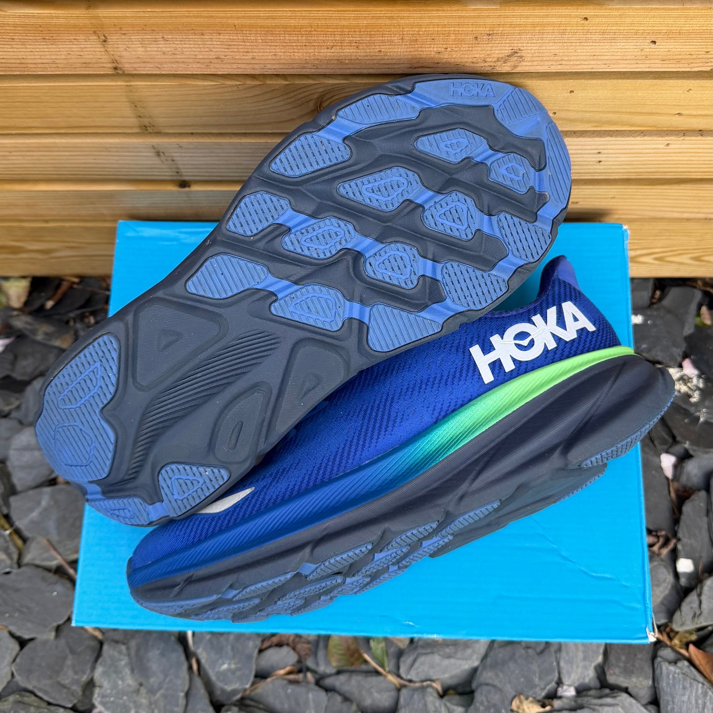 Hoka Clifton 9 Gore-Tex - Dazzling Blue / Evening Sky - UK8.5