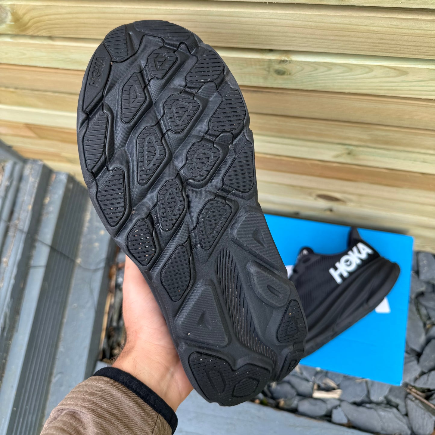 Hoka Clifton 9 Gore-Tex - Black Reflect - UK9.5