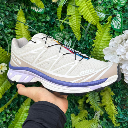 Salomon XT-6 - Almond Milk / Silver Cloud / Liberty - UK10.5 - Brand New