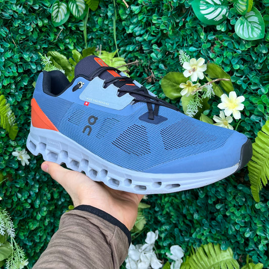 On Running CloudStratus 2 - Lake Blue / Flare Orange - UK12
