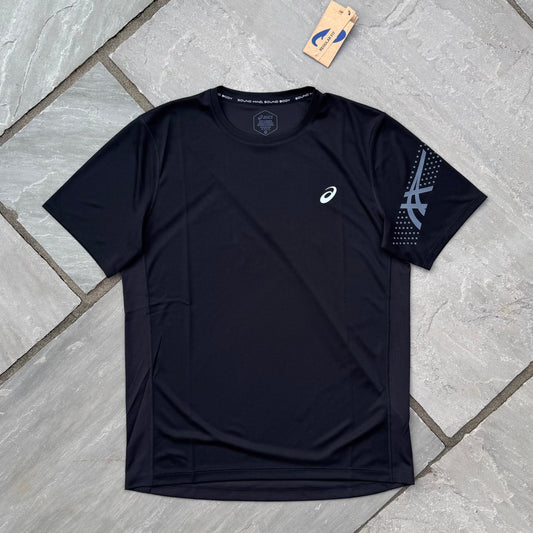 Asics Icon T-Shirt - Performance Black / Carrier Grey - Brand New - Multiple Sizes