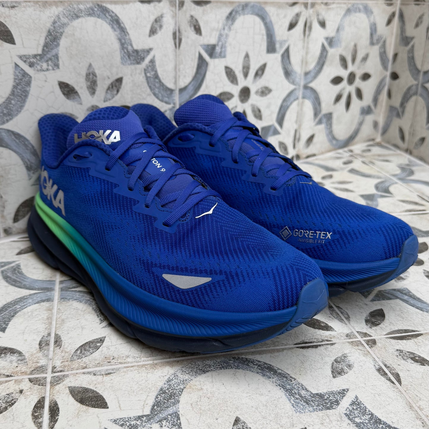Hoka Clifton 9 Gore-Tex - Dazzling Blue / Evening Sky - UK12
