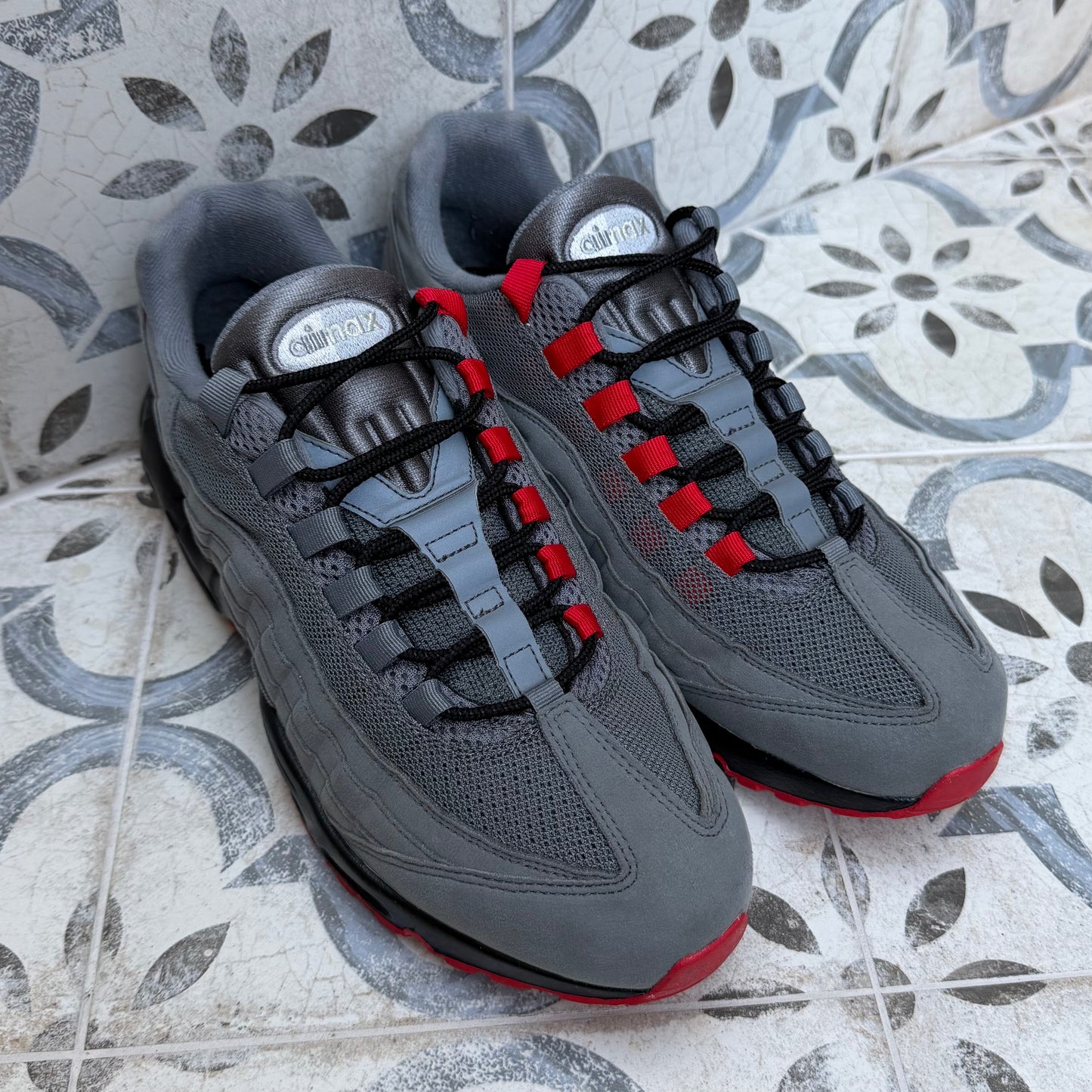 Nike Air Max 95 ID “Nike By You” - Grey / Red - UK9.5