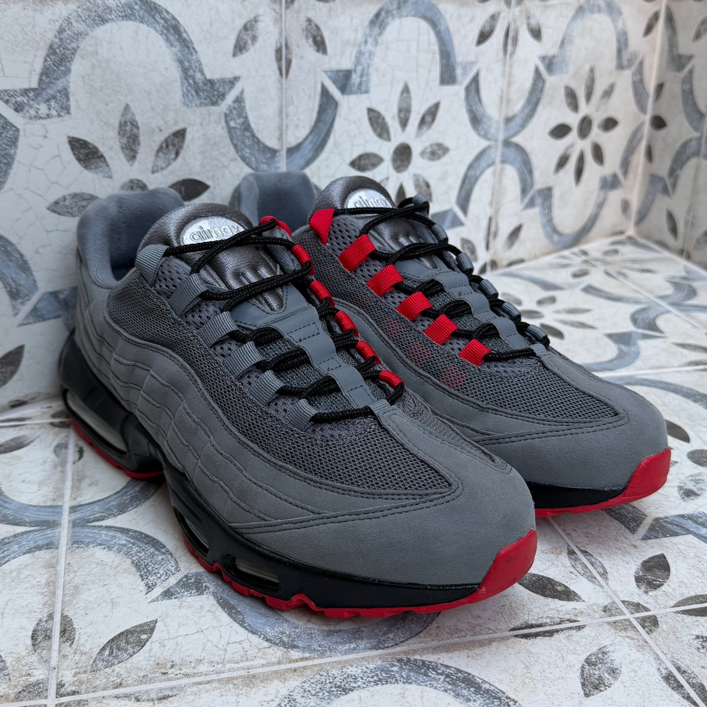 Nike Air Max 95 ID “Nike By You” - Grey / Red - UK9.5