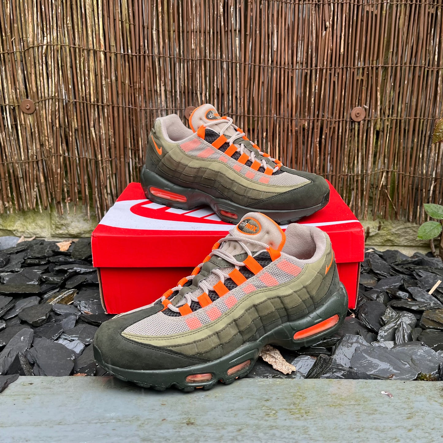 Nike Air Max 95 Neutral Olive / Orange UK9