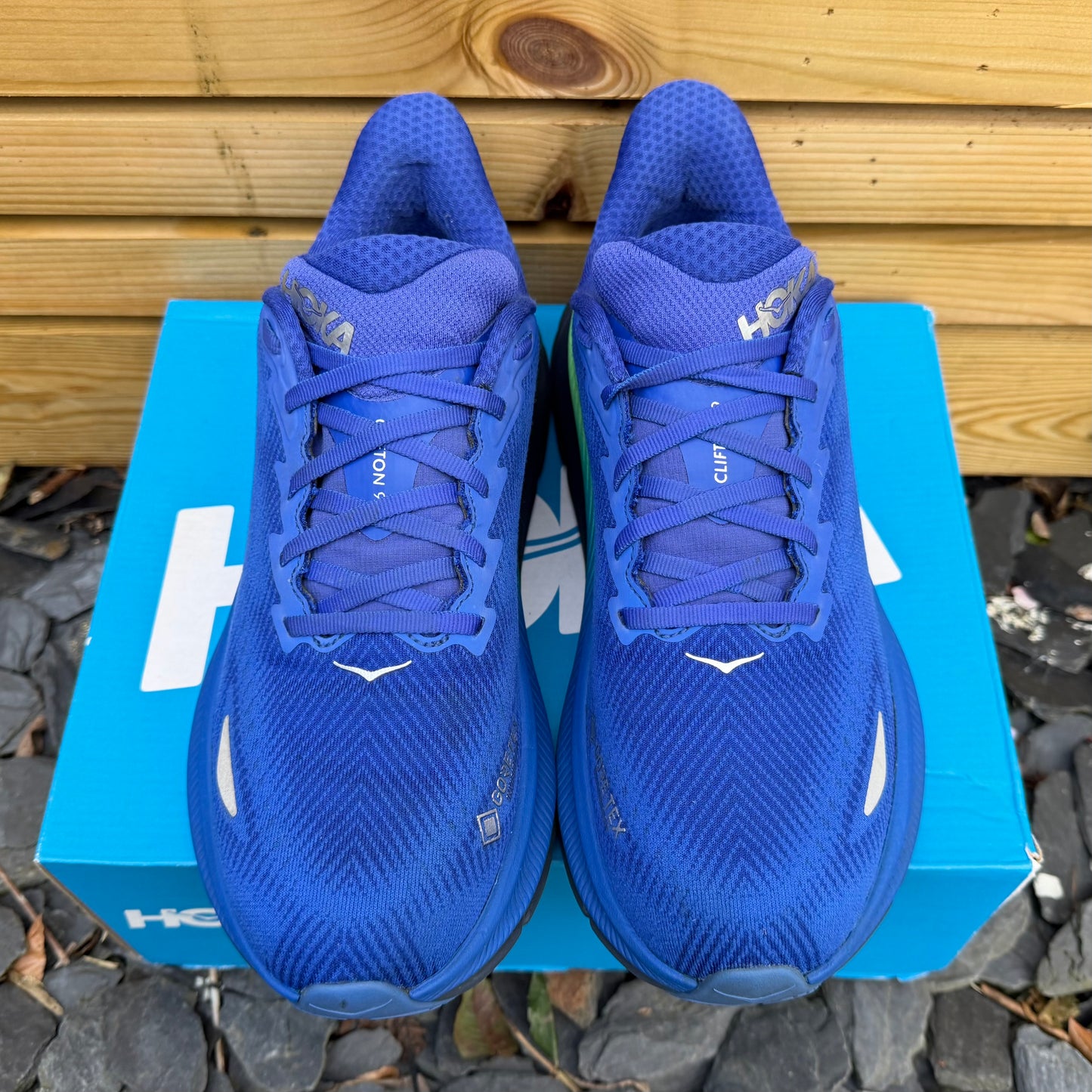 Hoka Clifton 9 Gore-Tex - Dazzling Blue / Evening Sky - UK8.5
