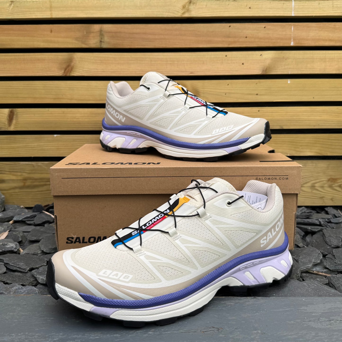 Salomon XT-6 - Almond Milk / Silver Cloud / Liberty - UK10.5 - Brand New