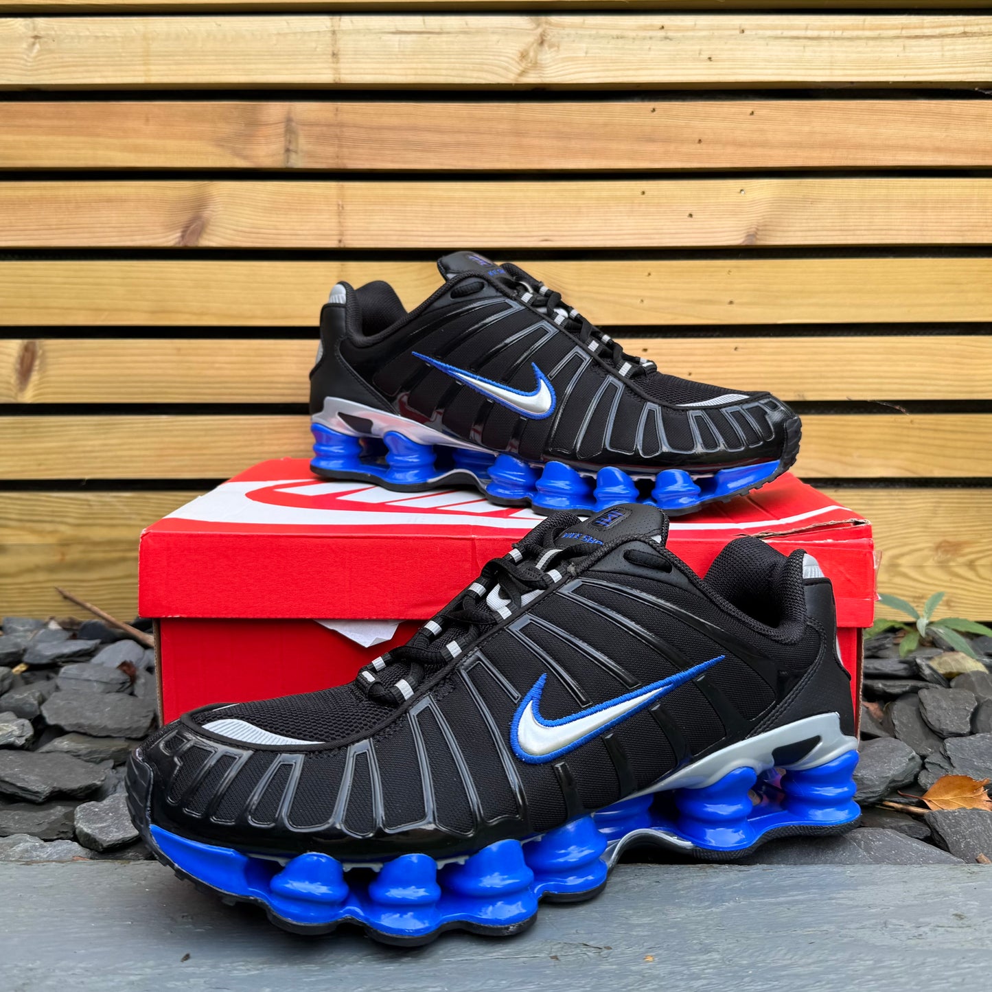 Nike Shox TL - Black / Metallic Silver / Racer Blue - UK10.5 - Brand New