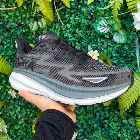 Hoka Clifton 9 - Black / Outer Orbit - UK10.5