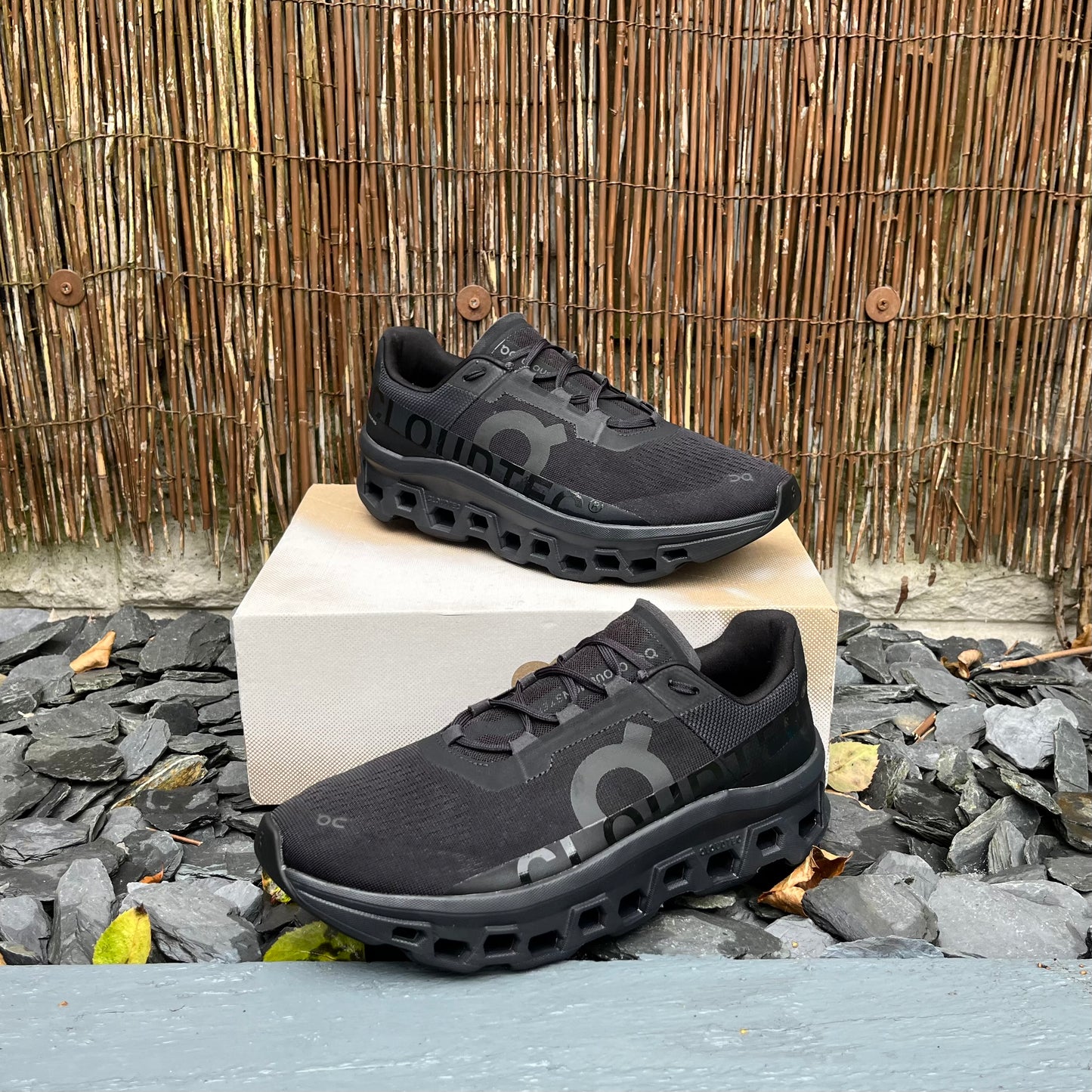 On Running CloudMonster Triple Black UK9.5