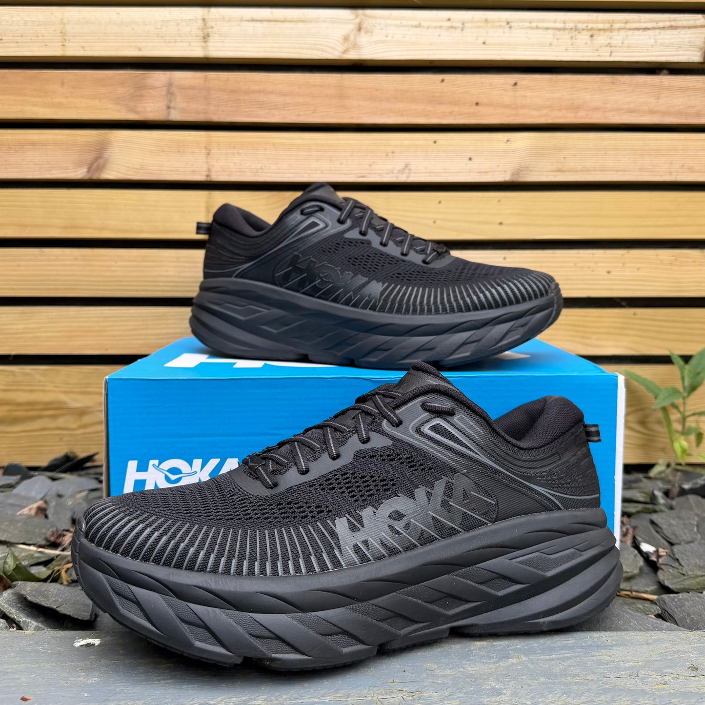 Hoka Bondi 7 - Black / Reflective - UK9