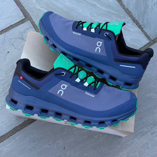 On Running CloudVista Waterproof - Midnight Navy / Green - UK9.5