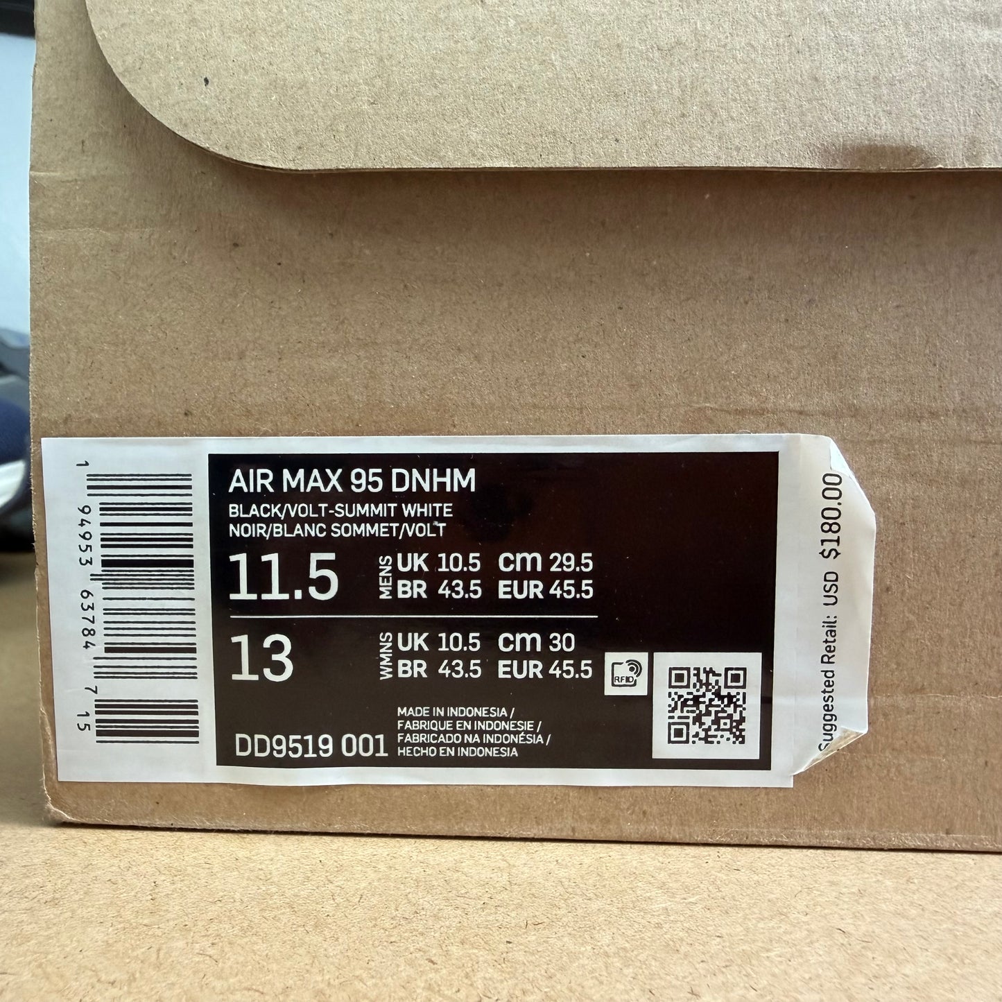 Nike Air Max 95 x Denham - Neon - UK10.5