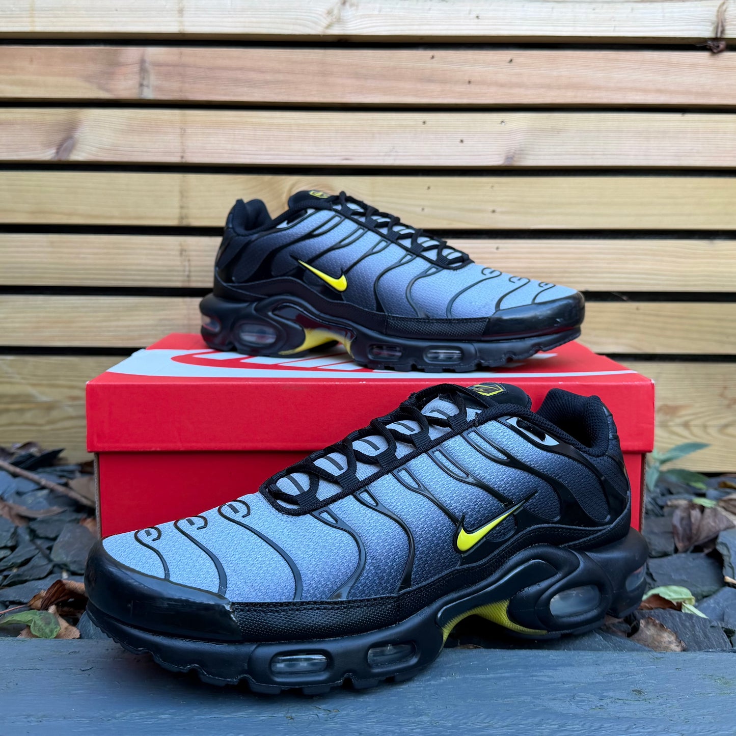 Nike Air Max Plus TN - Wolf Grey / Optic Yellow - UK9.5