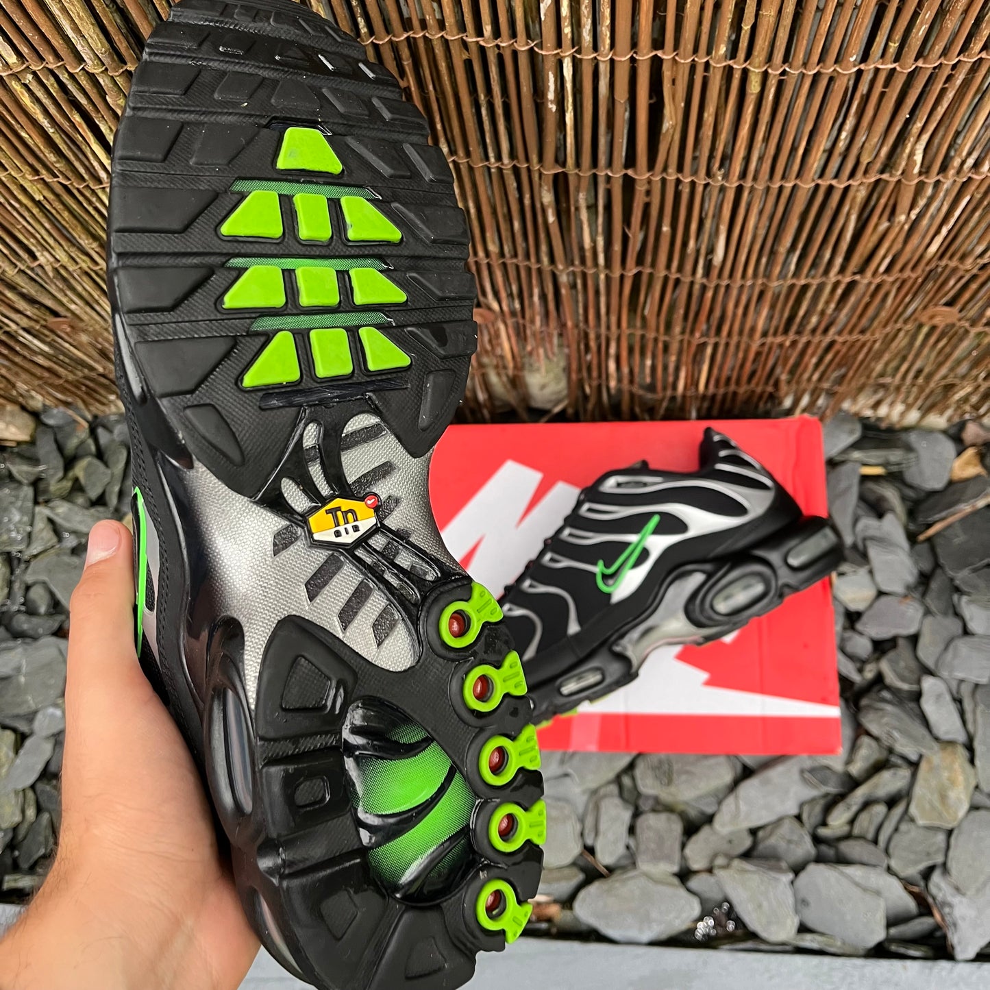 Nike Air Max Plus TN Black / Silver / Green UK11