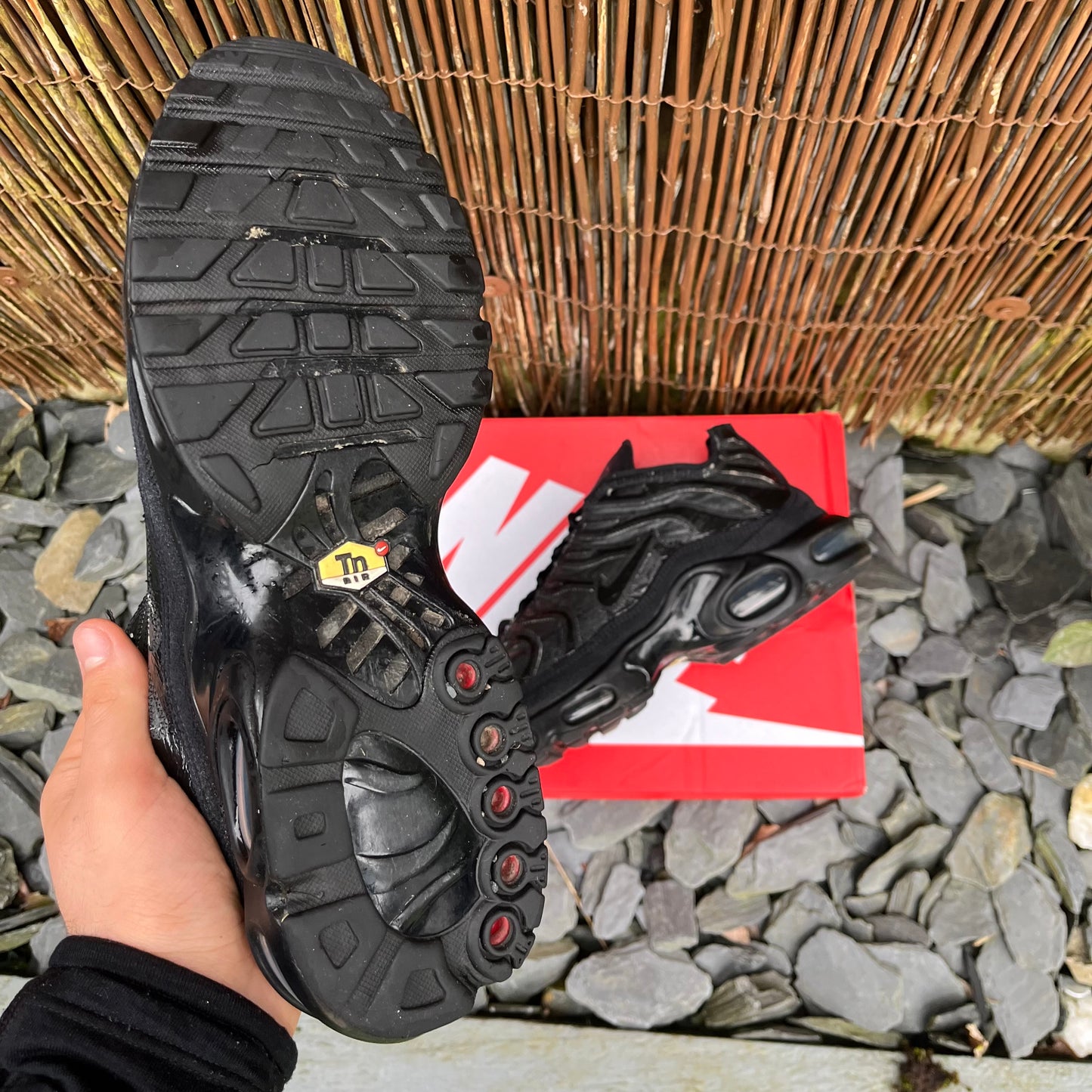 Nike Air Max Plus TN Deconstructed Triple Black UK10