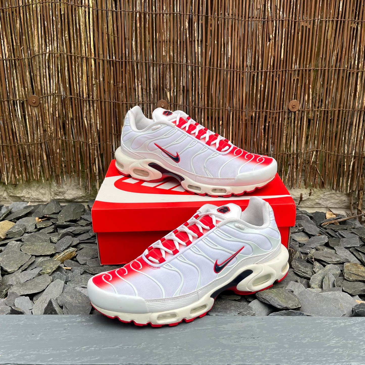 Nike Air Max Plus TN White / University Red UK12