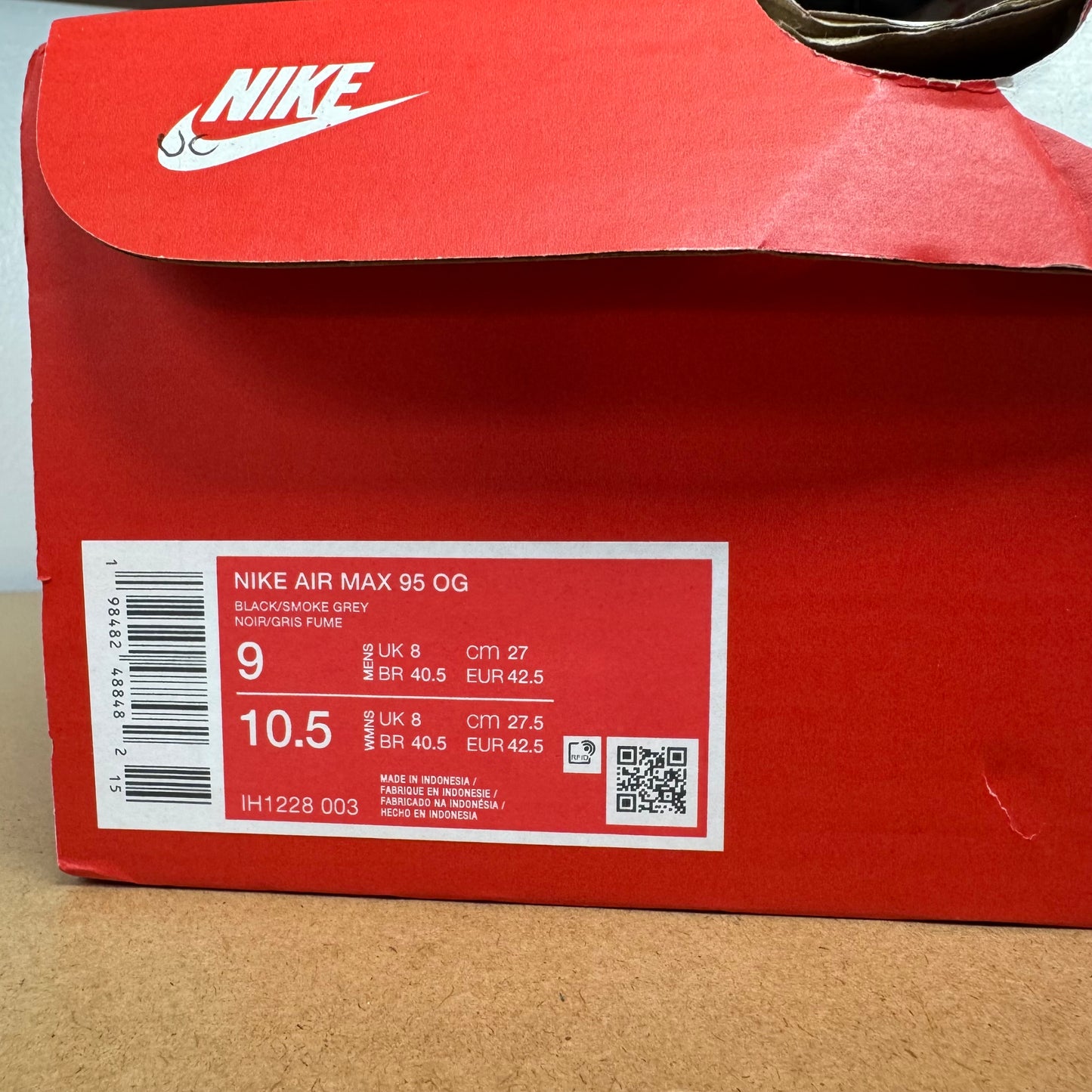 Nike Air Max 95 OG Big Bubble - University Red / Black (Racing Pack)  - UK8